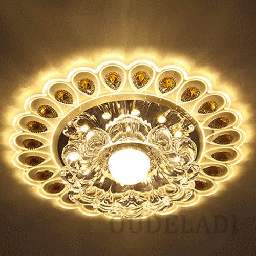 Plafonnier — Moderne Cristal Verre LED Plafonnier Spot Couloir Couloir Allée Porche Plafond Encastré Décor À La Maison Luminaire