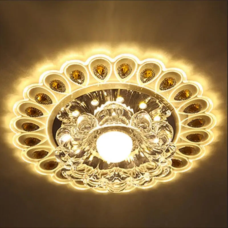Plafonnier — Moderne Cristal Verre LED Plafonnier Spot Couloir Couloir Allée Porche Plafond Encastré Décor À La Maison Luminaire