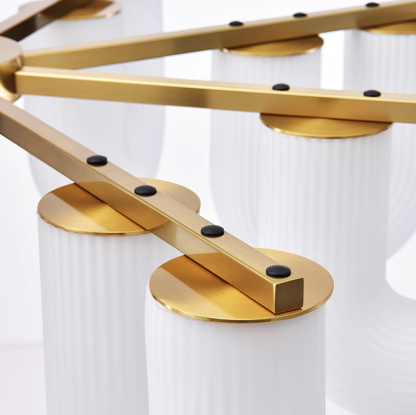Agatha Lustre U Forme Verre Laiton Moderne - Neutralighting