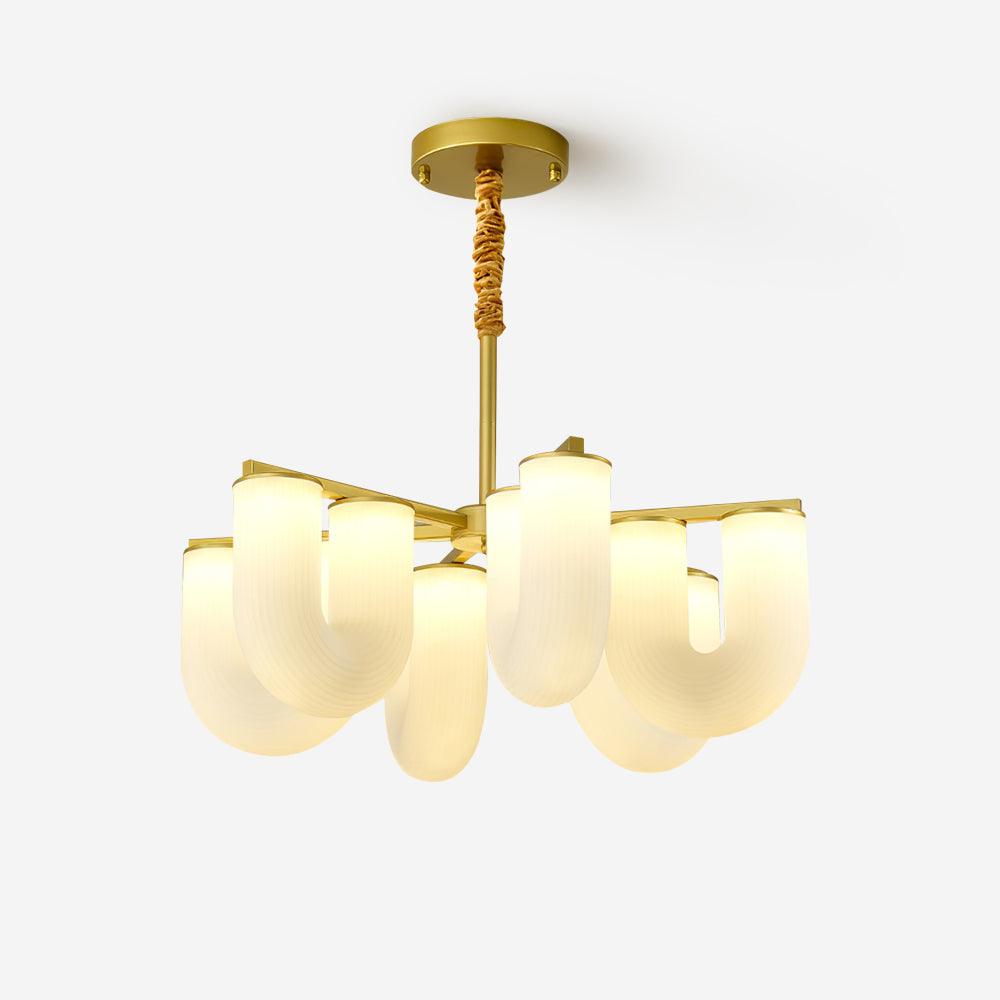 Agatha Lustre U Forme Verre Laiton Moderne - Neutralighting