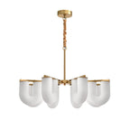 Agatha Lustre en Forme de U Verre Dépoli Tubes en U Laiton Moderne - Neutralighting
