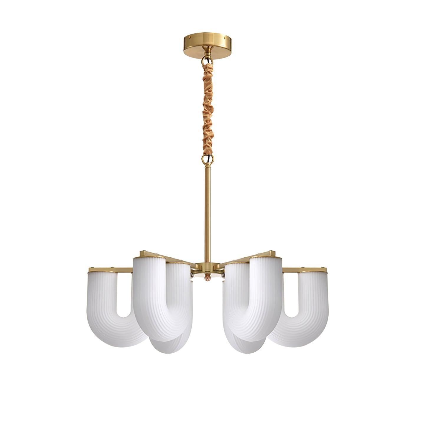 Agatha Lustre U Forme Verre Laiton Moderne - Neutralighting