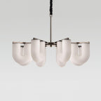 Agatha Lustre en Forme de U Verre Dépoli Tubes en U Laiton Moderne - Neutralighting