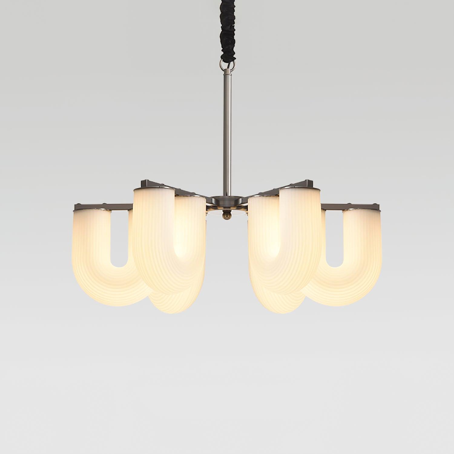 Agatha Lustre U Forme Verre Laiton Moderne - Neutralighting