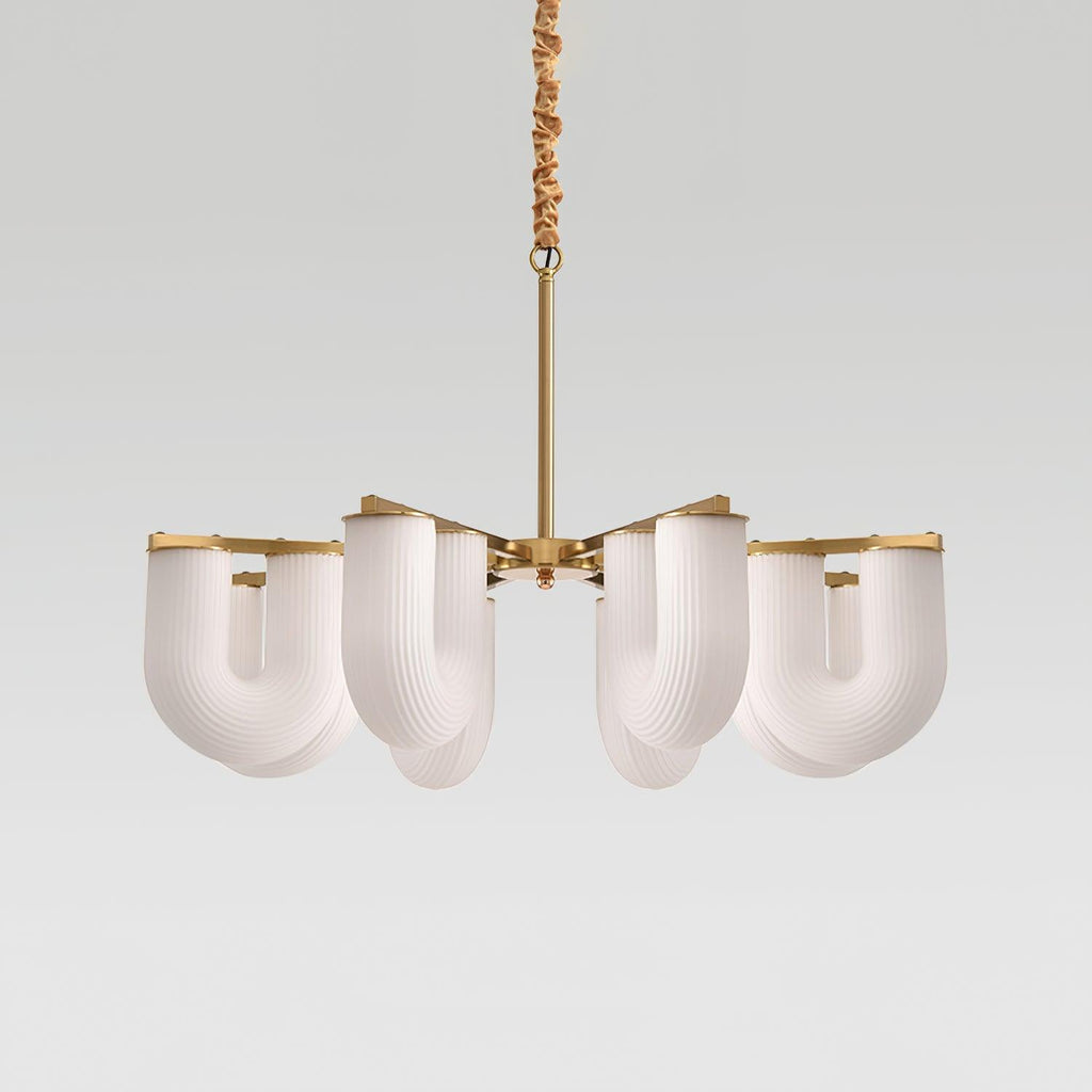 Agatha Lustre U Forme Verre Laiton Moderne - Neutralighting
