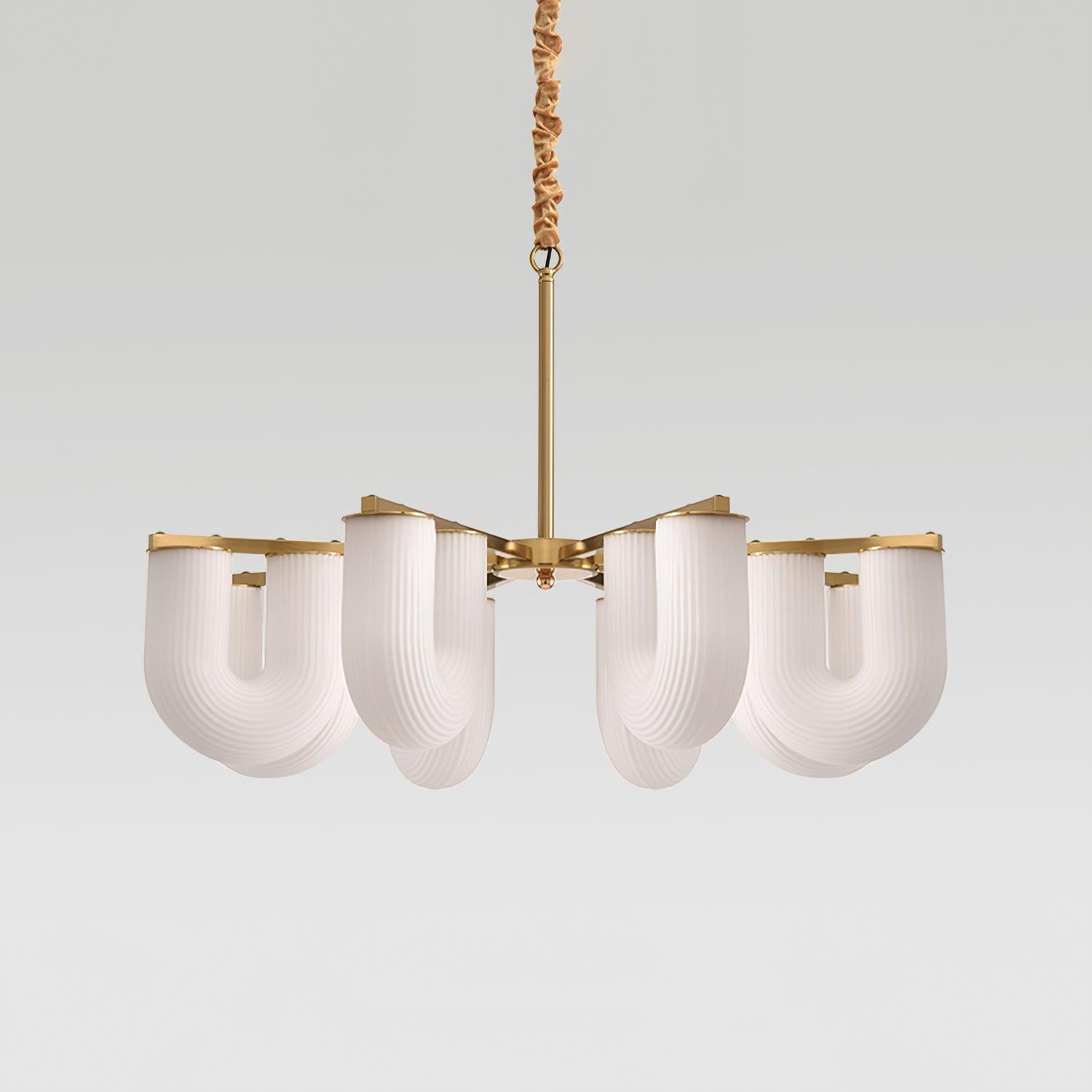 Agatha Lustre U Forme Verre Laiton Moderne - Neutralighting