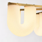 Agatha Lustre U Forme Verre Laiton Moderne - Neutralighting