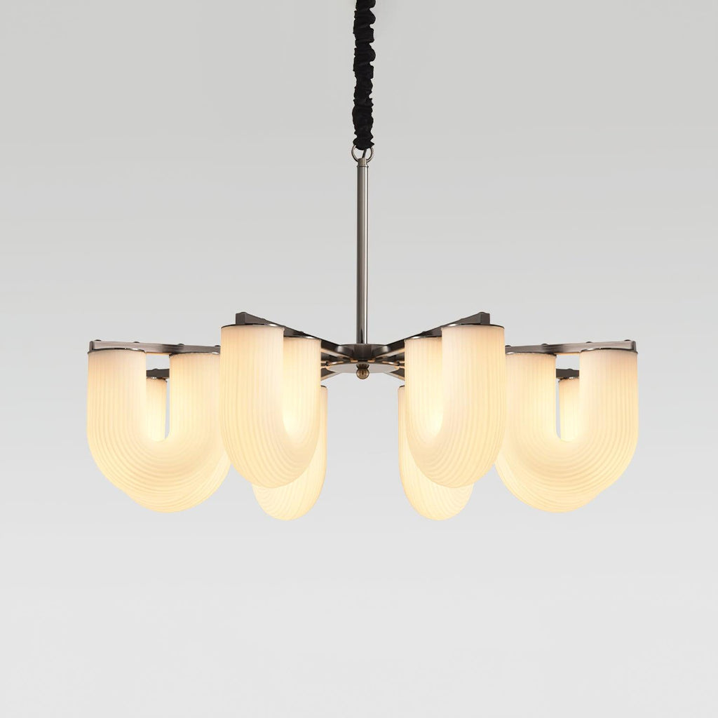 Agatha Lustre U Forme Verre Laiton Moderne - Neutralighting