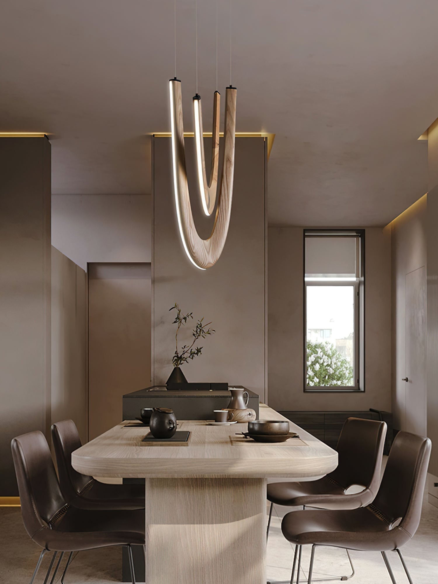 Lumora Suspension Lampe en Bois - Neutralighting