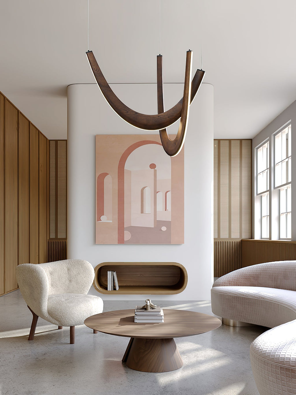 Lumora Suspension Lampe en Bois - Neutralighting