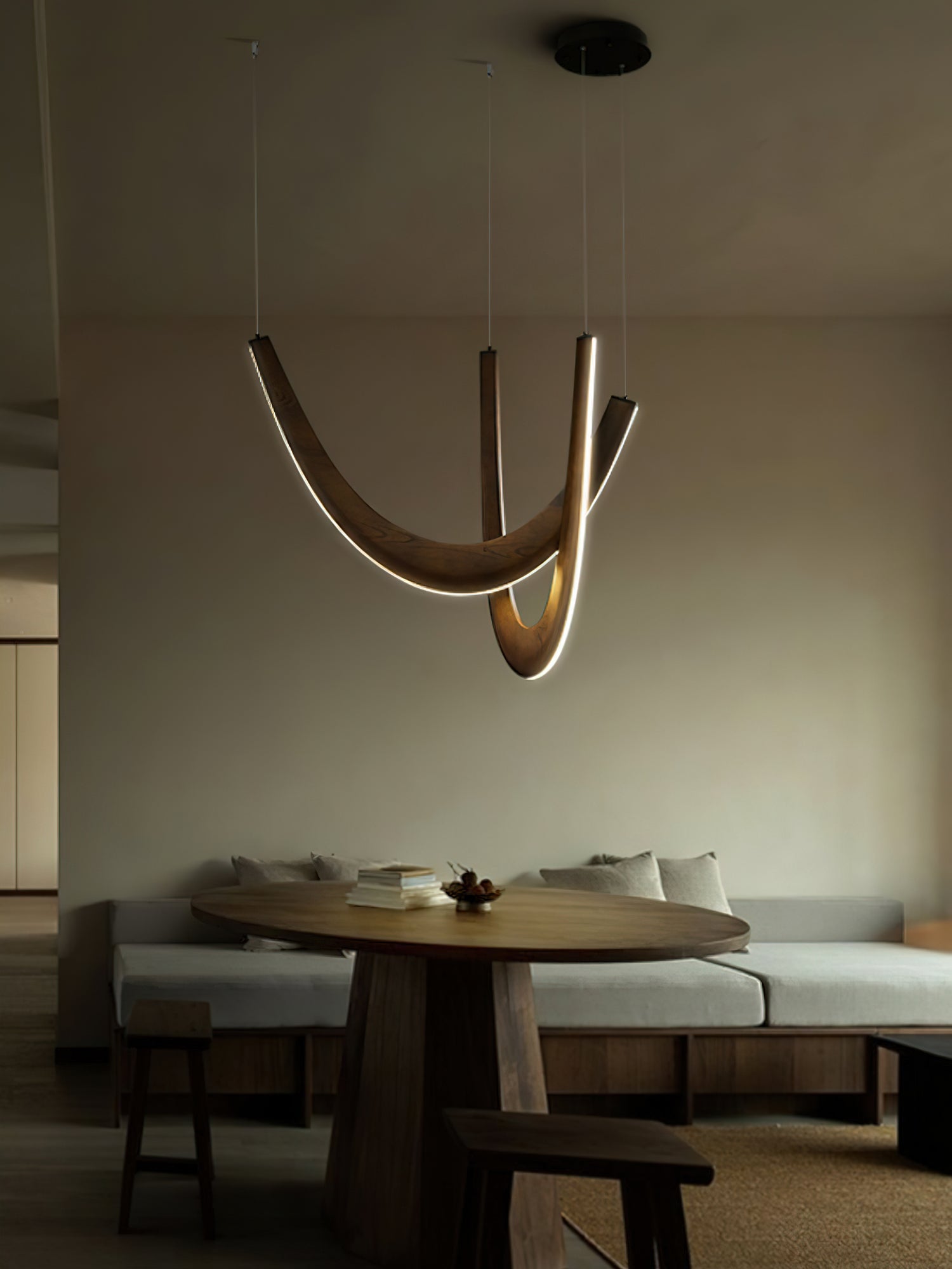 Lumora Suspension Lampe en Bois - Neutralighting