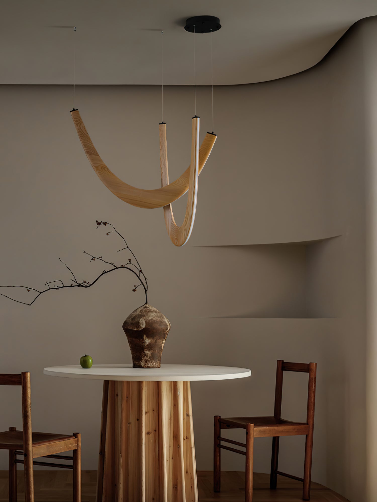 Lumora Suspension Lampe en Bois - Neutralighting
