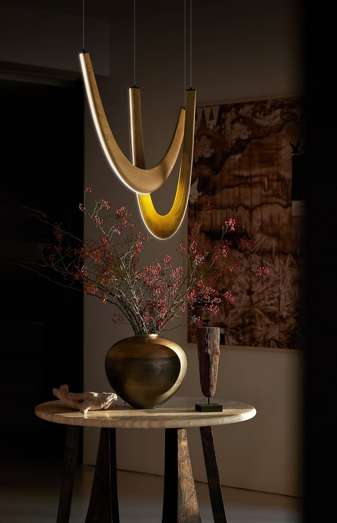 Lumora Suspension Lampe en Bois - Neutralighting