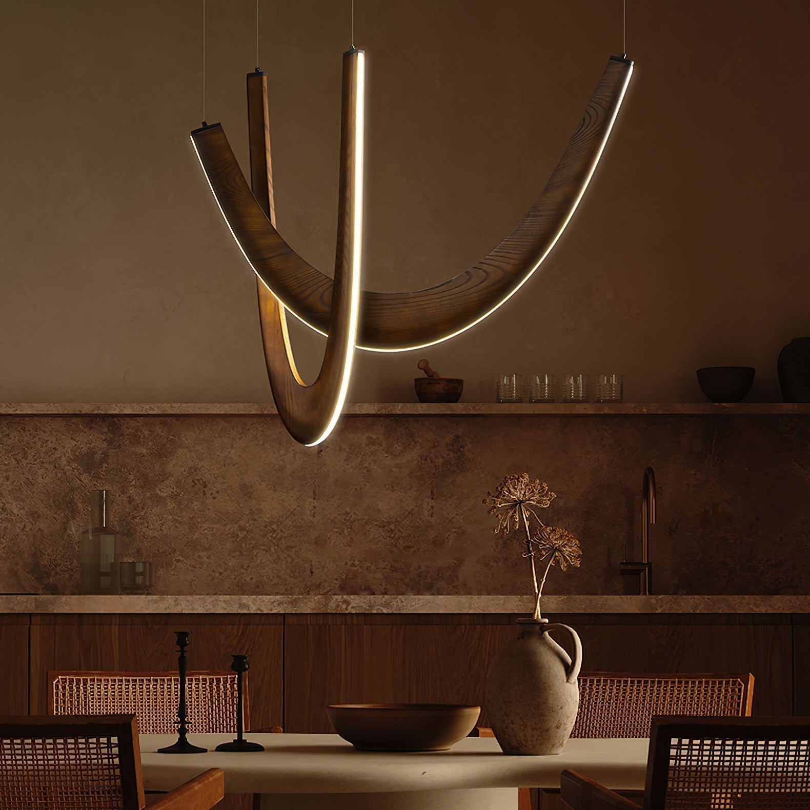 Lumora Suspension Lampe en Bois - Neutralighting
