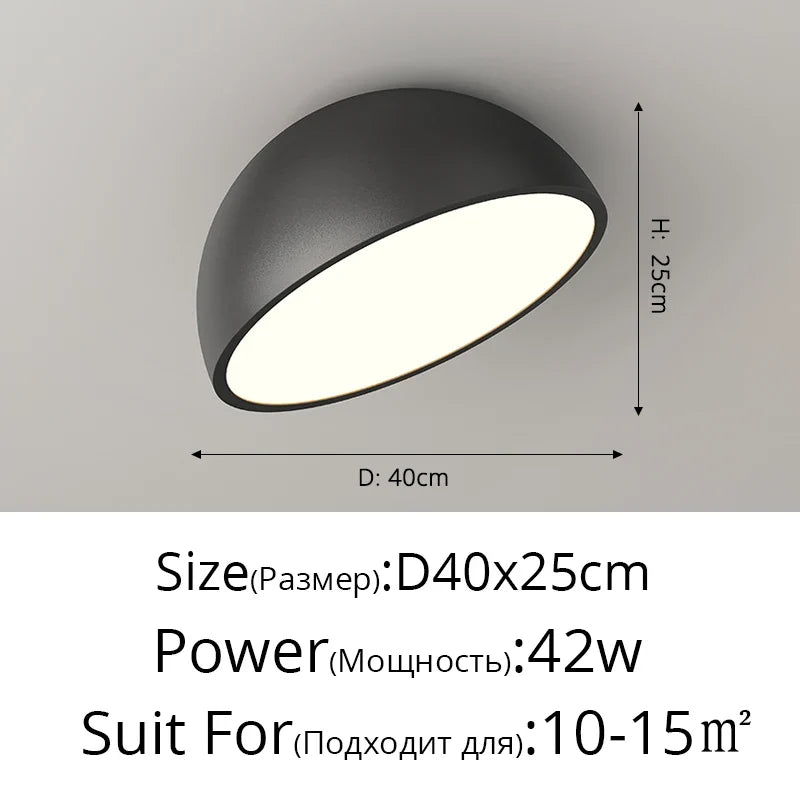 Plafonnier — LED créatifs en acrylique blanc et noir