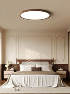 Solara Plafonnier Rond Fin en Noyer Minimaliste - Neutralighting