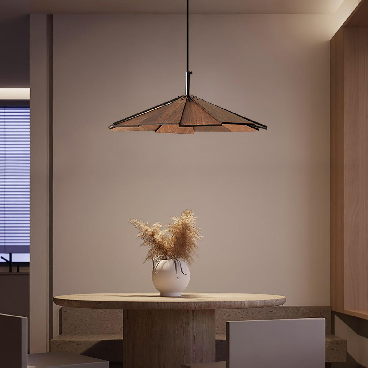 Woodura Lampe Pendante Parapluie en Bois - Neutralighting