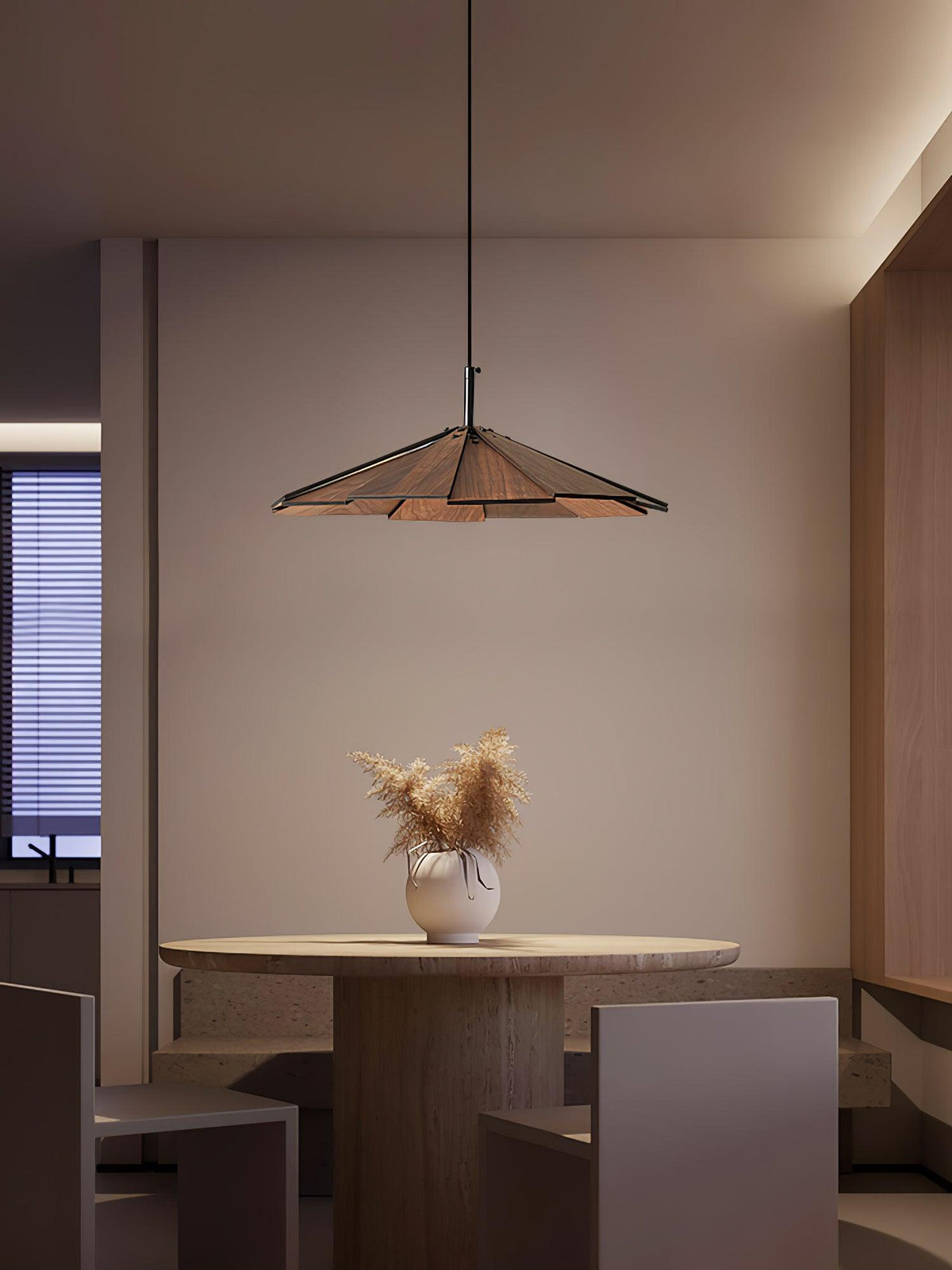 Woodura Lampe Pendante Parapluie en Bois - Neutralighting