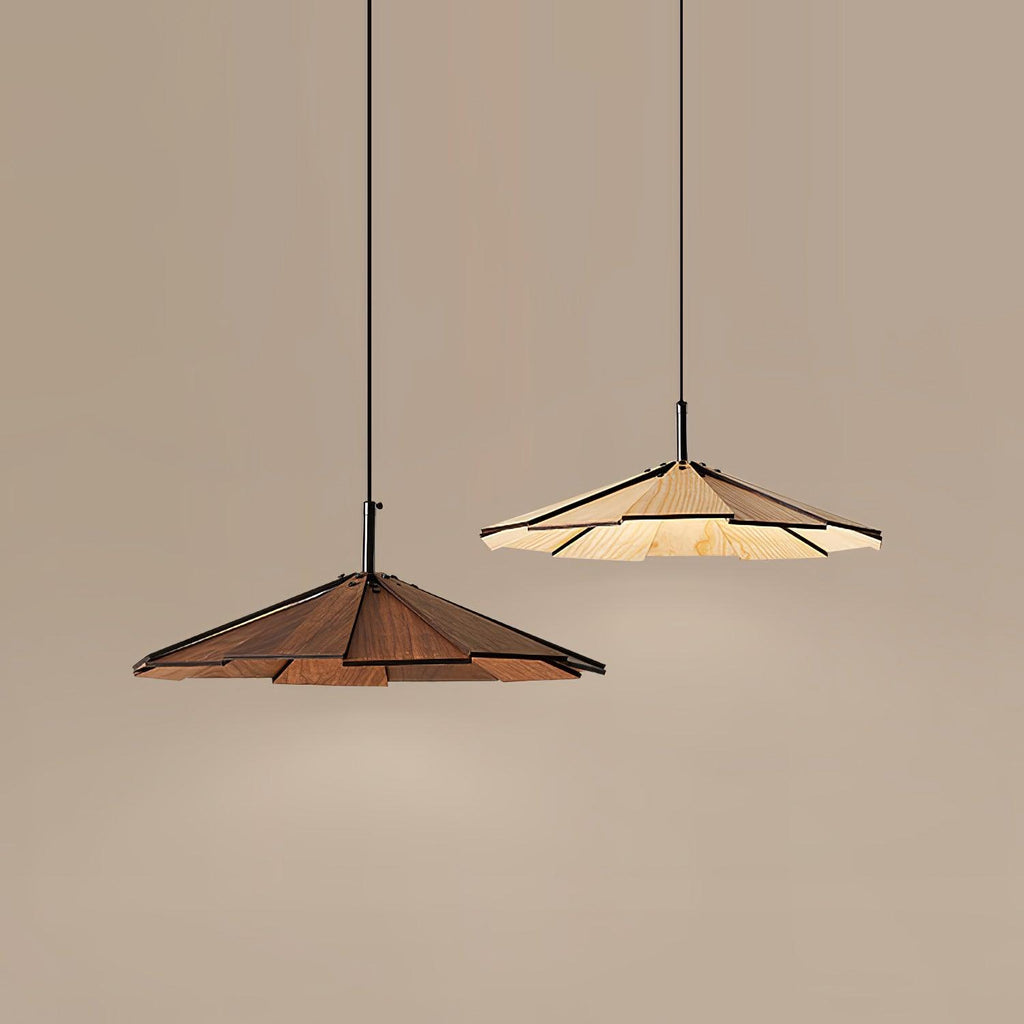 Woodura Lampe Pendante Parapluie en Bois - Neutralighting