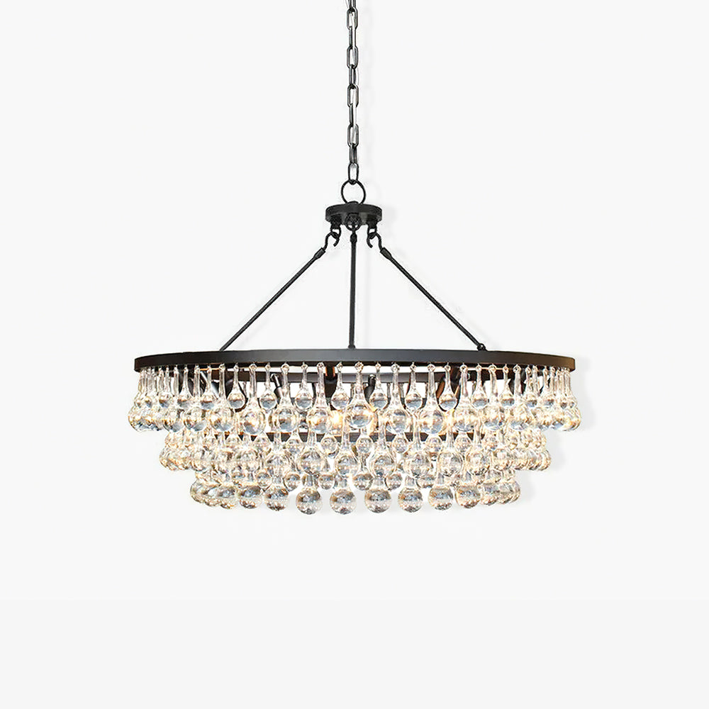 Avelis Postmodern Luxury Unique Tiered Crystal Chandelier - Neutralighting