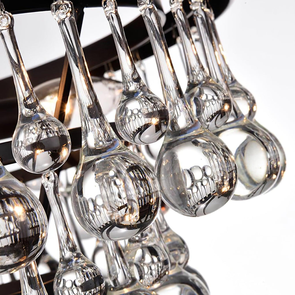Avelis Postmodern Luxury Unique Tiered Crystal Chandelier - Neutralighting
