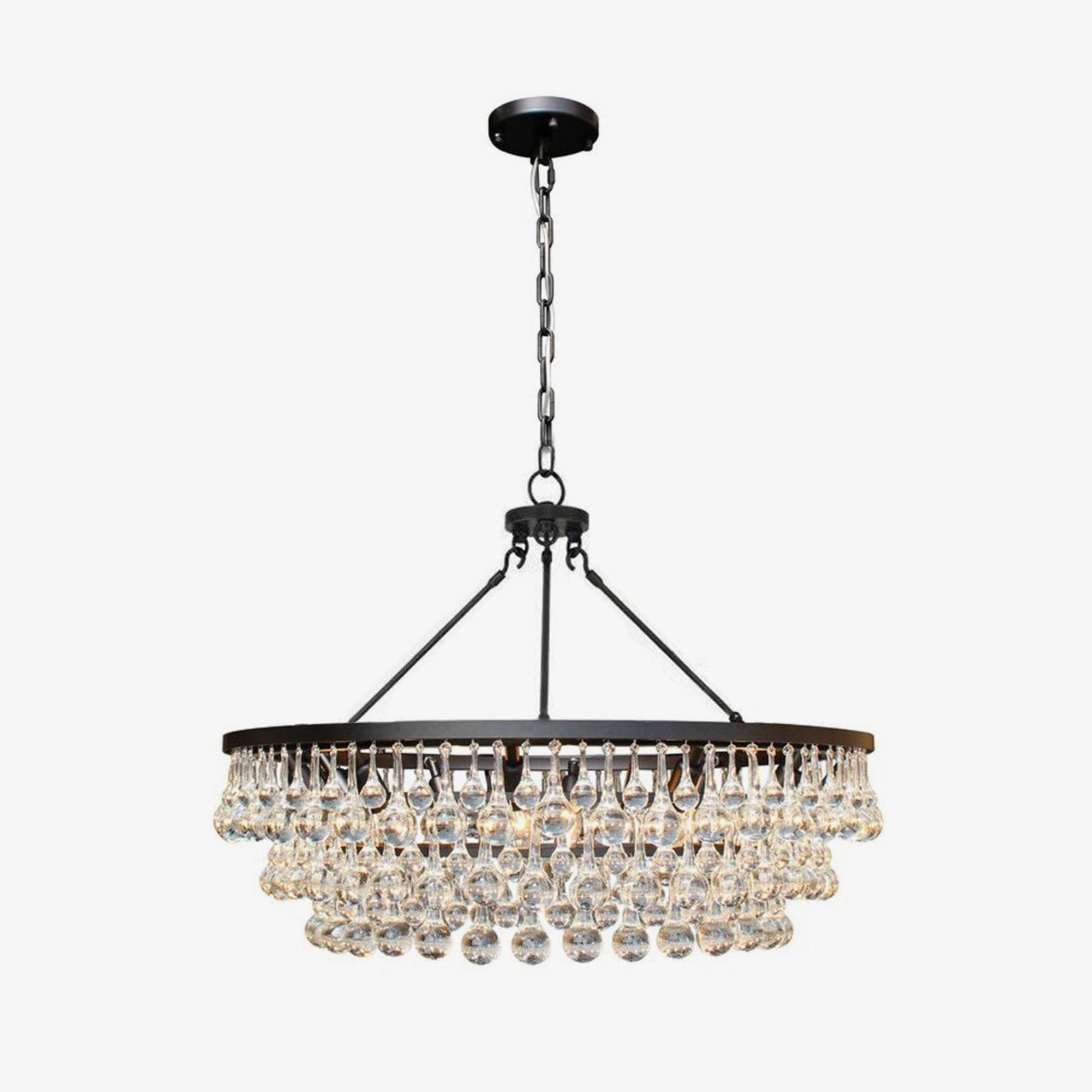 Avelis Postmodern Luxury Unique Tiered Crystal Chandelier - Neutralighting