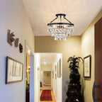 Avelis Postmodern Luxury Unique Tiered Crystal Chandelier - Neutralighting