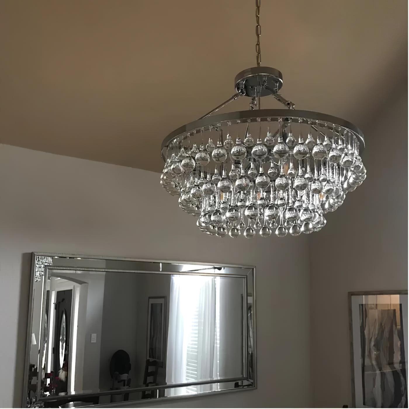 Avelis Postmodern Luxury Unique Tiered Crystal Chandelier - Neutralighting