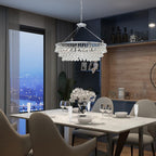 Avelis Postmodern Luxury Unique Tiered Crystal Chandelier - Neutralighting