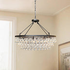 Avelis Postmodern Luxury Unique Tiered Crystal Chandelier - Neutralighting