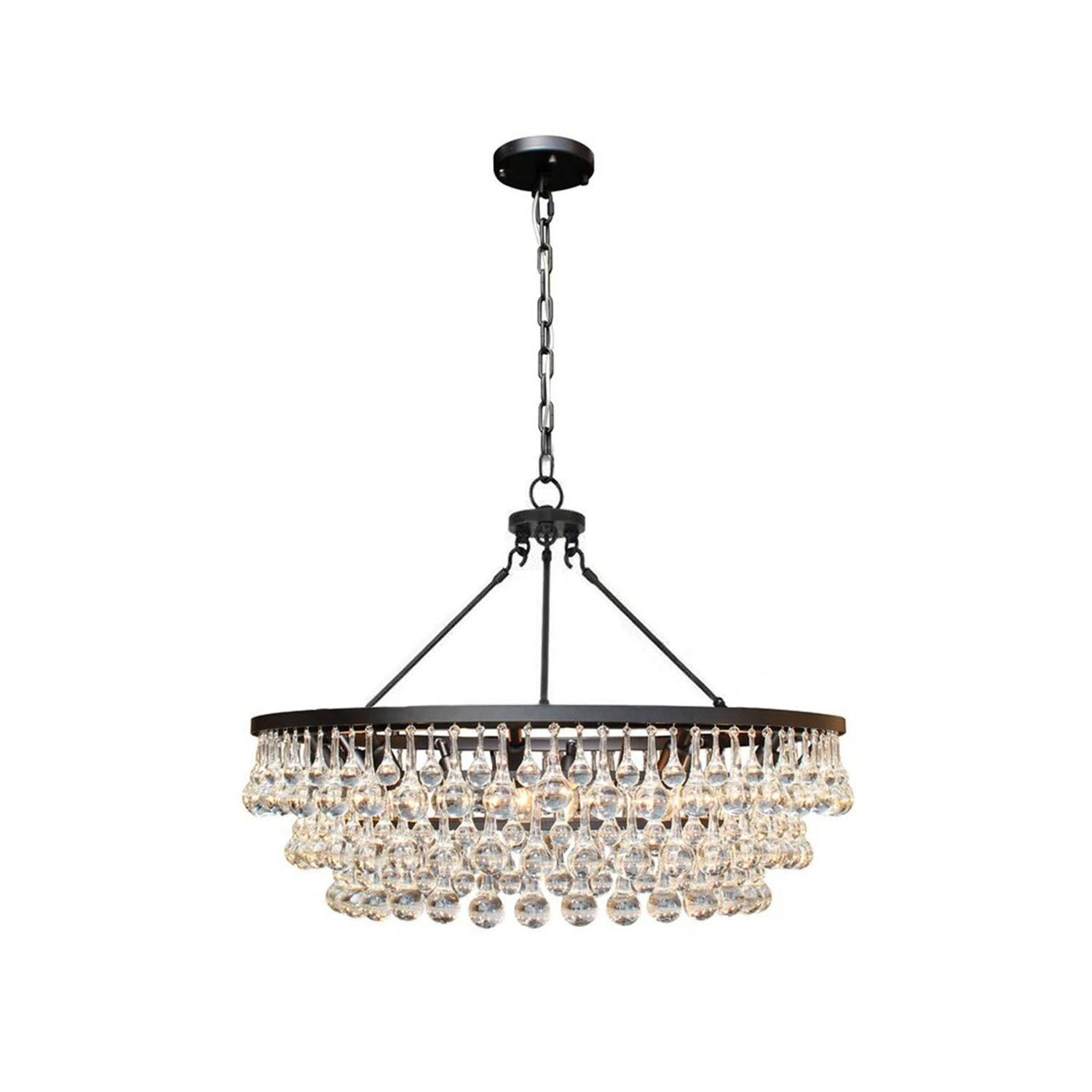Avelis Postmodern Luxury Unique Tiered Crystal Chandelier - Neutralighting