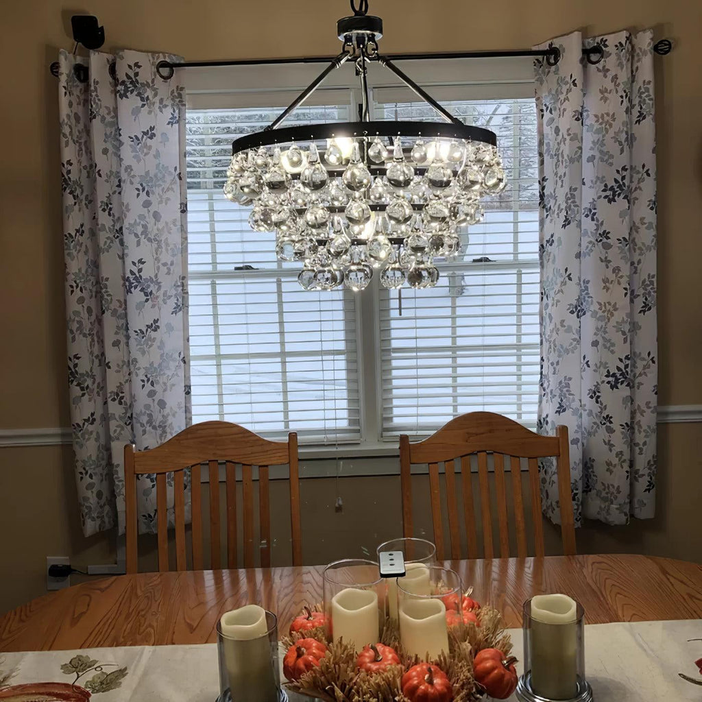Avelis Postmodern Luxury Unique Tiered Crystal Chandelier - Neutralighting