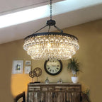 Avelis Postmodern Luxury Unique Tiered Crystal Chandelier - Neutralighting