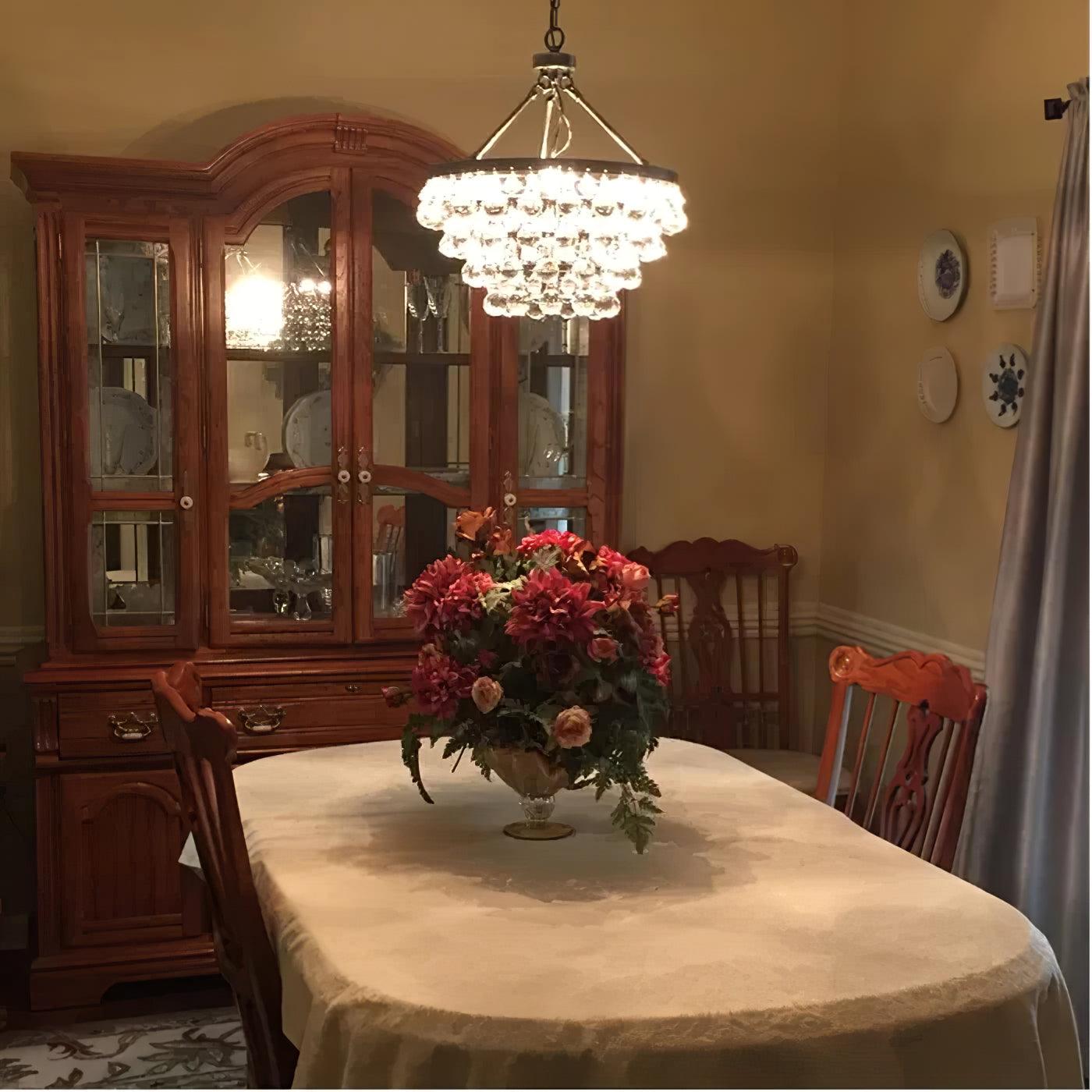 Avelis Postmodern Luxury Unique Tiered Crystal Chandelier - Neutralighting