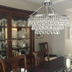 Avelis Postmodern Luxury Unique Tiered Crystal Chandelier - Neutralighting