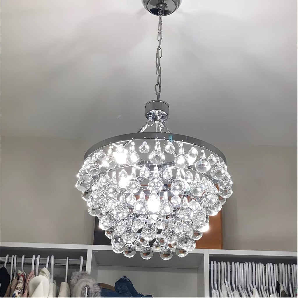 Avelis Postmodern Luxury Unique Tiered Crystal Chandelier - Neutralighting