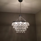 Avelis Postmodern Luxury Unique Tiered Crystal Chandelier - Neutralighting