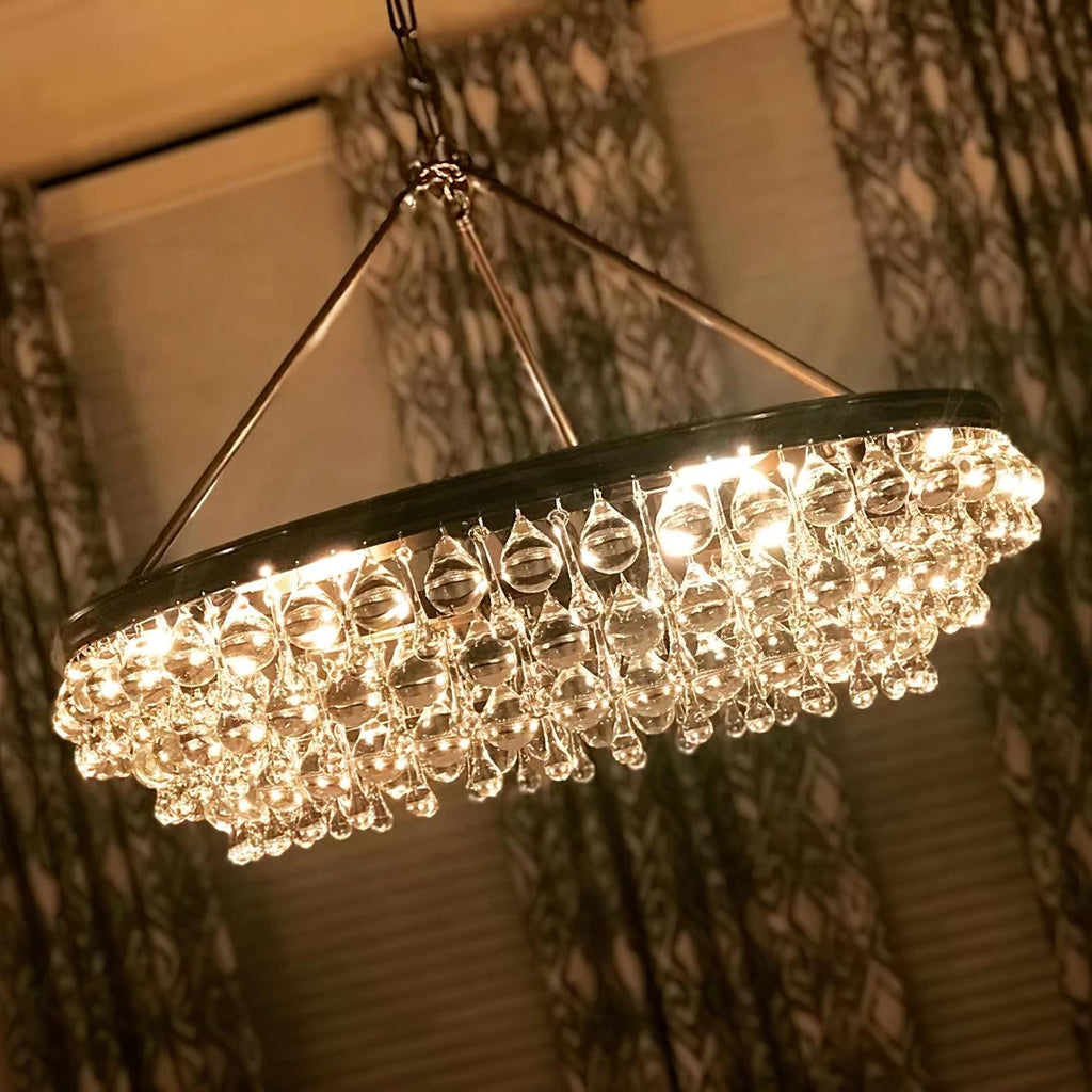 Avelis Postmodern Luxury Unique Tiered Crystal Chandelier - Neutralighting