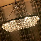 Avelis Postmodern Luxury Unique Tiered Crystal Chandelier - Neutralighting