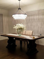 Avelis Postmodern Luxury Unique Tiered Crystal Chandelier - Neutralighting