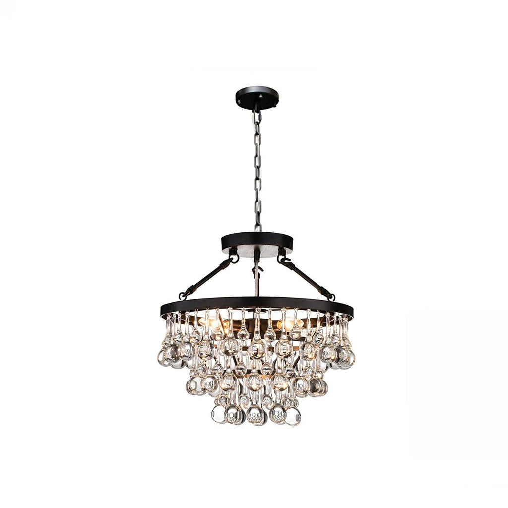 Avelis Postmodern Luxury Unique Tiered Crystal Chandelier - Neutralighting