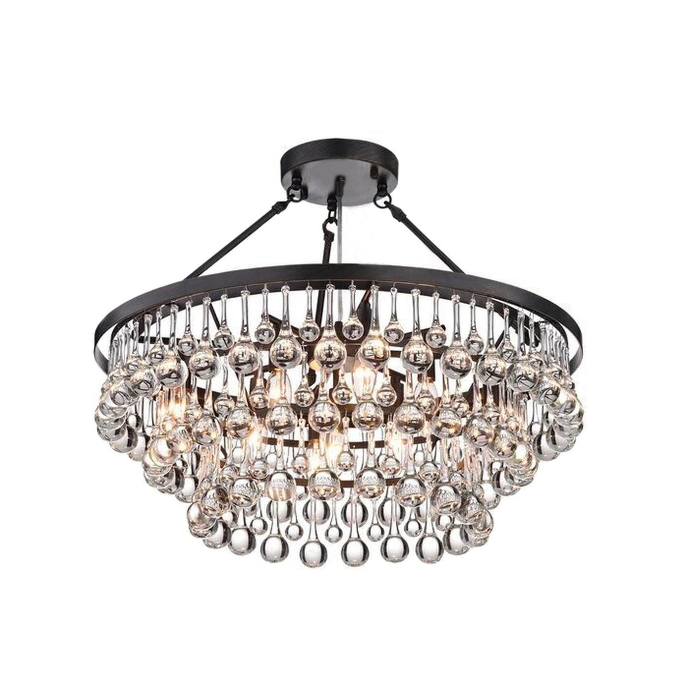 Avelis Postmodern Luxury Unique Tiered Crystal Chandelier - Neutralighting