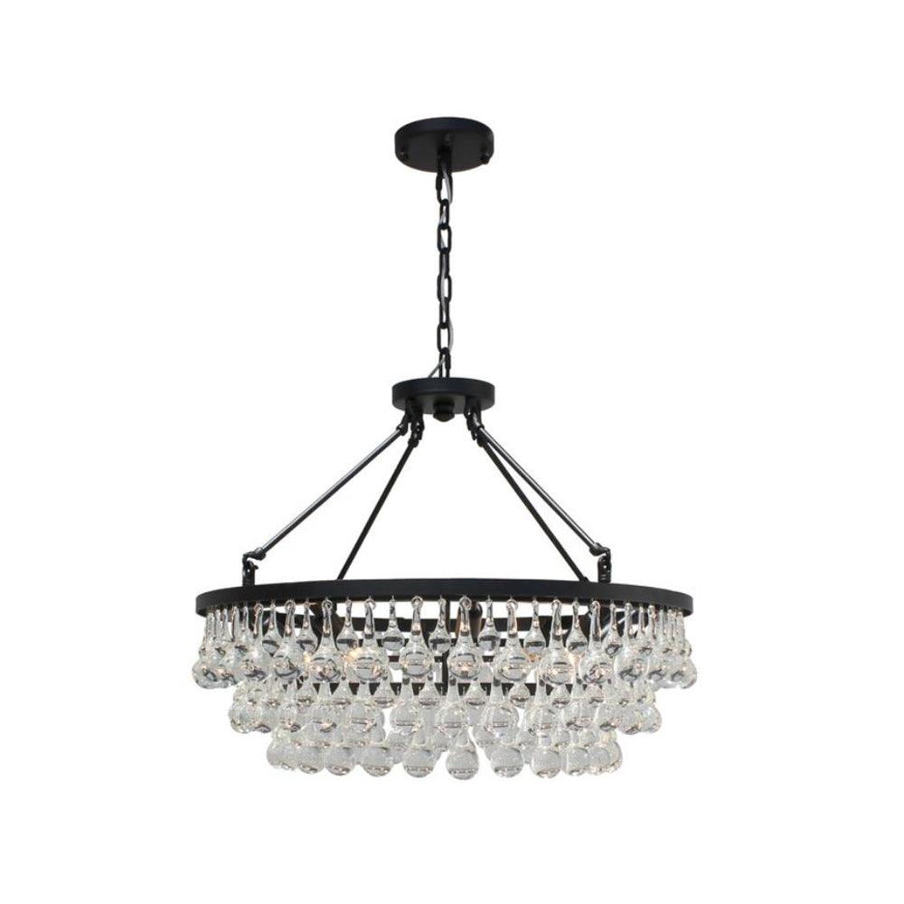 Avelis Postmodern Luxury Unique Tiered Crystal Chandelier - Neutralighting