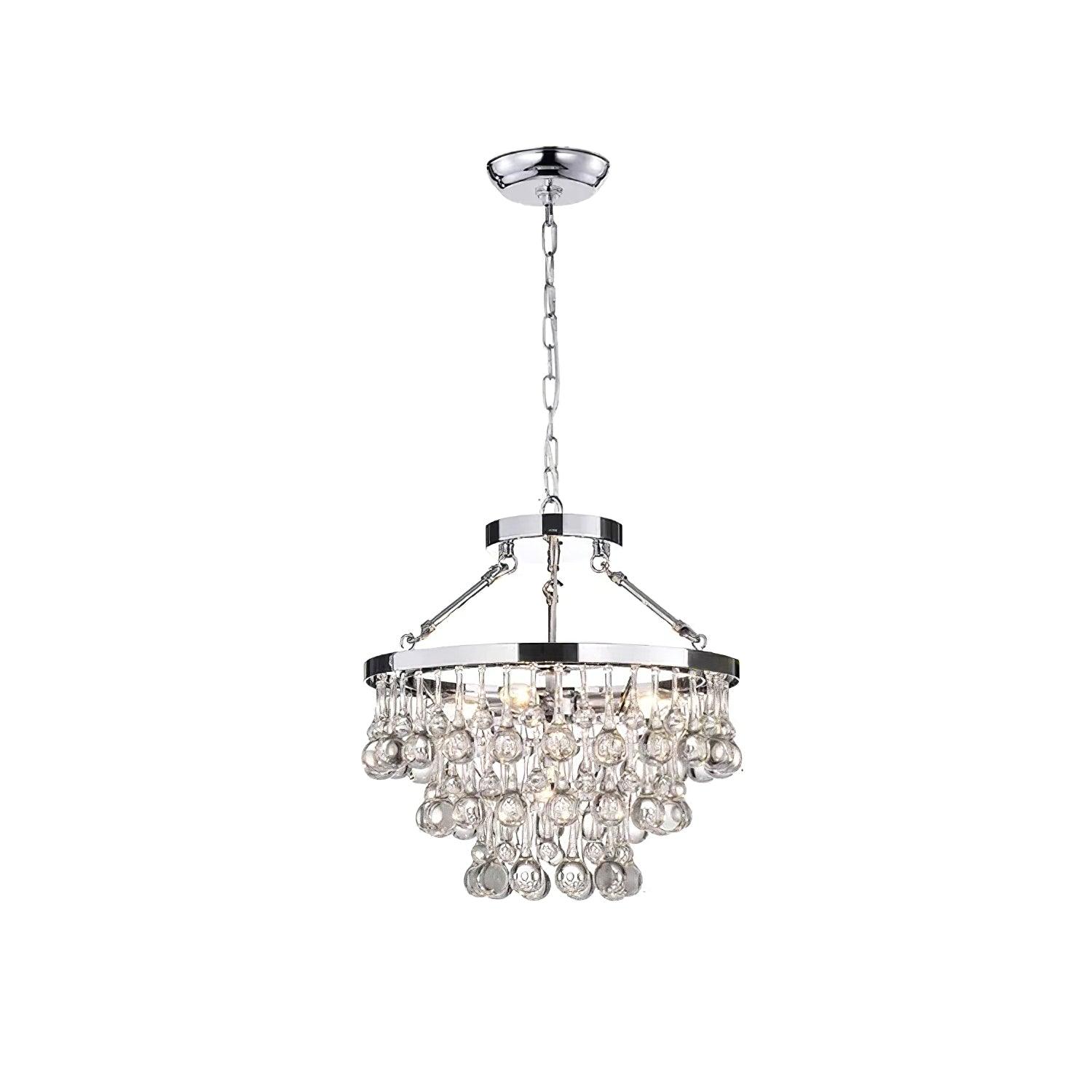 Avelis Postmodern Luxury Unique Tiered Crystal Chandelier - Neutralighting