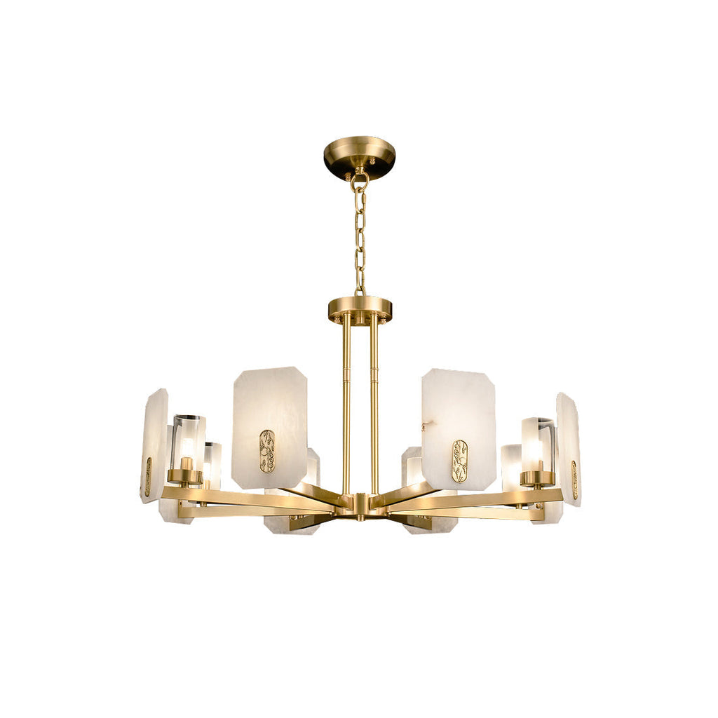 Aursorion Lustre Laiton Albâtre Luxe Postmoderne - Neutralighting