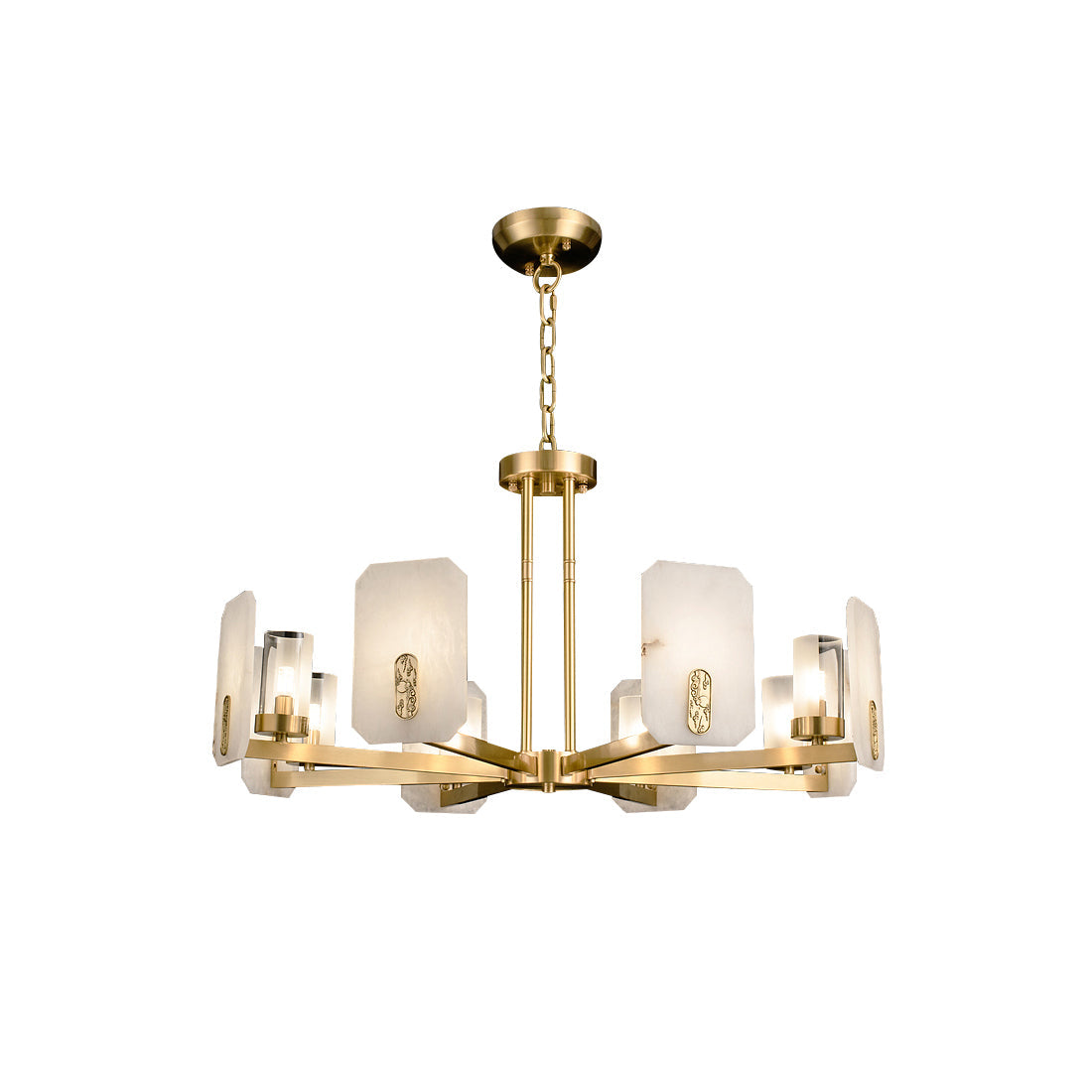 Aursorion Lustre Laiton Albâtre Luxe Postmoderne - Neutralighting