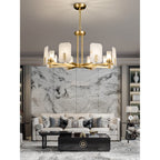 Aursorion Lustre Laiton Albâtre Luxe Postmoderne - Neutralighting