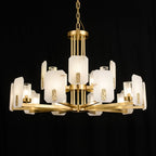 Aursorion Lustre Laiton Albâtre Luxe Postmoderne - Neutralighting