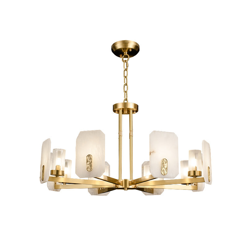 Aursorion Lustre Laiton Albâtre Luxe Postmoderne - Neutralighting