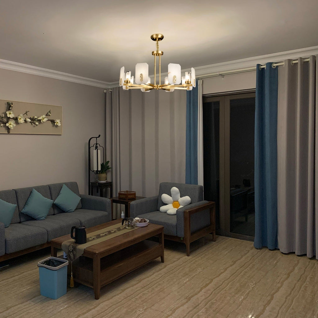 Aursorion Lustre Laiton Albâtre Luxe Postmoderne - Neutralighting